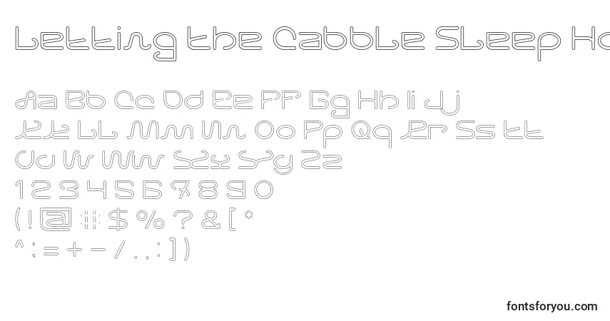 Schriftart Letting The Cabble Sleep Hollow – Alphabet, Zahlen, spezielle Symbole