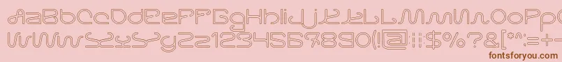 Letting The Cabble Sleep Hollow Font – Brown Fonts on Pink Background