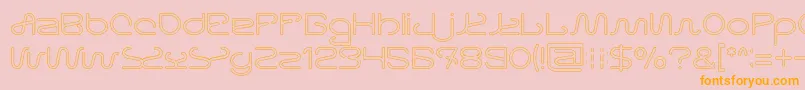 Letting The Cabble Sleep Hollow Font – Orange Fonts on Pink Background