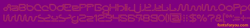 Letting The Cabble Sleep Hollow Font – Orange Fonts on Purple Background