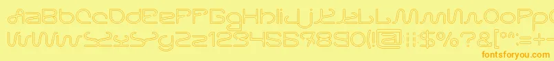 Letting The Cabble Sleep Hollow Font – Orange Fonts on Yellow Background