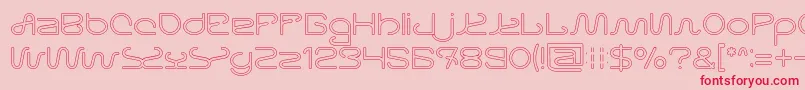 Letting The Cabble Sleep Hollow Font – Red Fonts on Pink Background