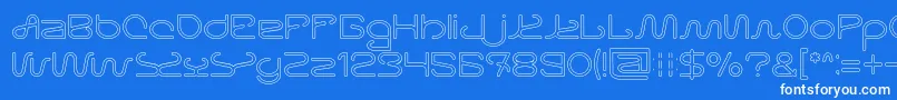 Letting The Cabble Sleep Hollow Font – White Fonts on Blue Background