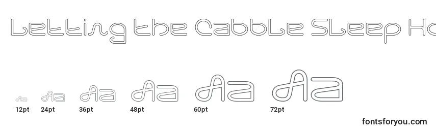 Letting The Cabble Sleep Hollow Font Sizes