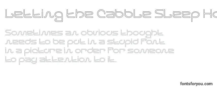 Review of the Letting The Cabble Sleep Hollow Font