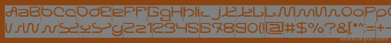 Шрифт Letting The Cabble Sleep Inverse – серые шрифты на коричневом фоне