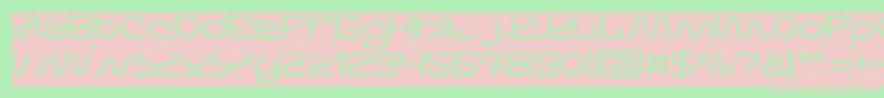 Letting The Cabble Sleep Inverse Font – Pink Fonts on Green Background