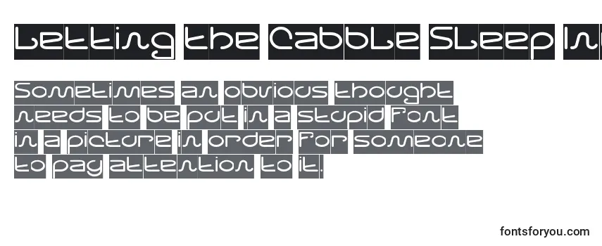 Letting The Cabble Sleep Inverse Font