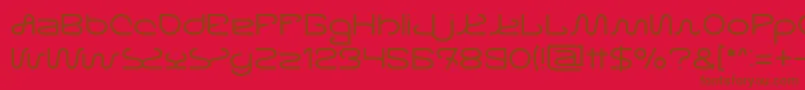 Letting The Cabble Sleep Light Font – Brown Fonts on Red Background