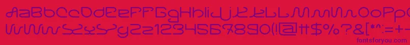 Letting The Cabble Sleep Light Font – Purple Fonts on Red Background