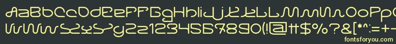 Letting The Cabble Sleep Light Font – Yellow Fonts on Black Background