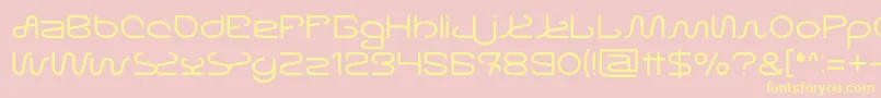 Letting The Cabble Sleep Light Font – Yellow Fonts on Pink Background