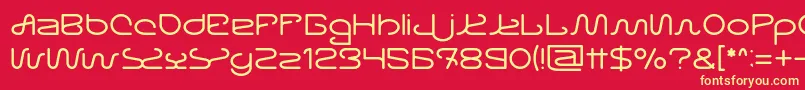 Letting The Cabble Sleep Light Font – Yellow Fonts on Red Background