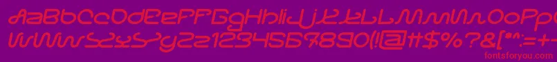 Police Letting The Cables Sleep Bold Italic – polices rouges sur fond violet
