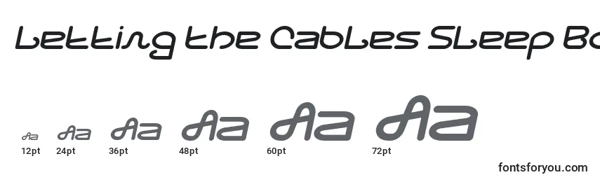 Tamanhos de fonte Letting The Cables Sleep Bold Italic