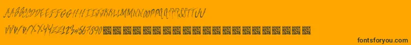 Freshsteaks-Schriftart – Schwarze Schriften auf orangefarbenem Hintergrund