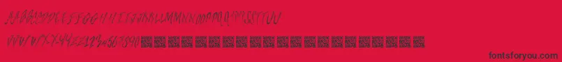 Freshsteaks-Schriftart – Schwarze Schriften auf rotem Hintergrund