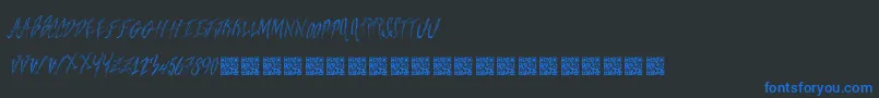 Freshsteaks Font – Blue Fonts on Black Background