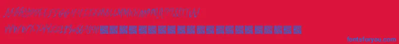 Freshsteaks Font – Blue Fonts on Red Background