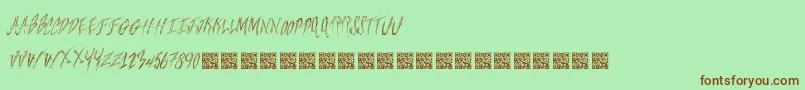 Freshsteaks Font – Brown Fonts on Green Background