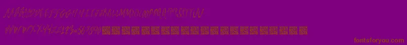 Freshsteaks-Schriftart – Braune Schriften auf violettem Hintergrund