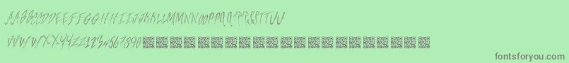 Freshsteaks Font – Gray Fonts on Green Background