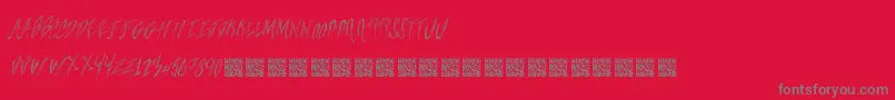 Freshsteaks-Schriftart – Graue Schriften auf rotem Hintergrund
