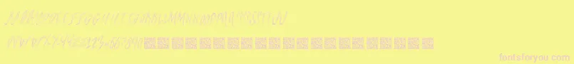 Freshsteaks Font – Pink Fonts on Yellow Background