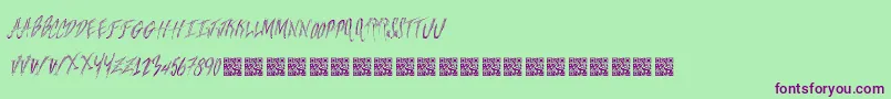 Freshsteaks Font – Purple Fonts on Green Background