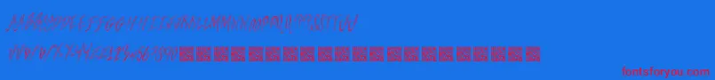 Freshsteaks Font – Red Fonts on Blue Background