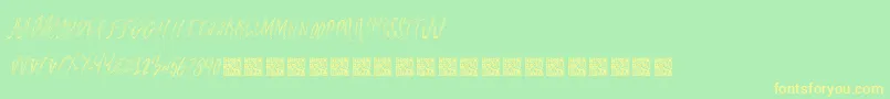 Freshsteaks Font – Yellow Fonts on Green Background