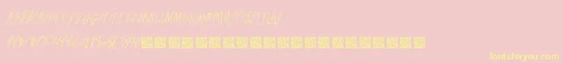 Freshsteaks Font – Yellow Fonts on Pink Background