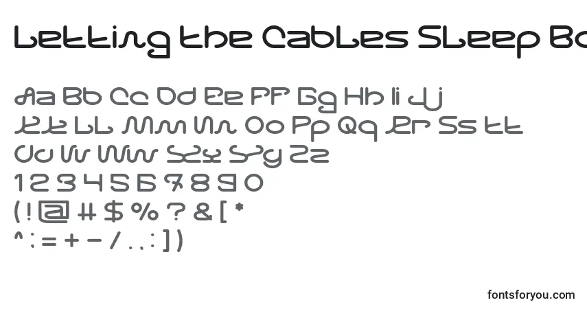A fonte Letting The Cables Sleep Bold – alfabeto, números, caracteres especiais