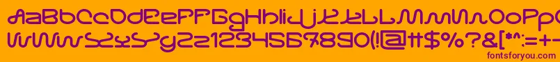 Шрифт Letting The Cables Sleep Bold – фиолетовые шрифты на оранжевом фоне