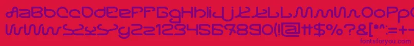 Letting The Cables Sleep Bold Font – Purple Fonts on Red Background