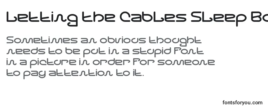 Überblick über die Schriftart Letting The Cables Sleep Bold