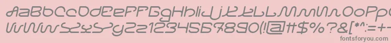 Letting The Cables Sleep Italic Font – Gray Fonts on Pink Background