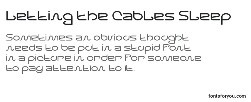 Review of the Letting The Cables Sleep Font