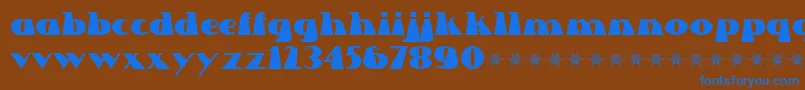 Шрифт Lettre Dans Le Decor – синие шрифты на коричневом фоне