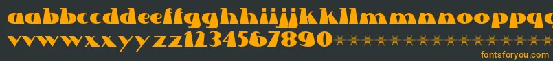 Шрифт Lettre Dans Le Decor – оранжевые шрифты на чёрном фоне