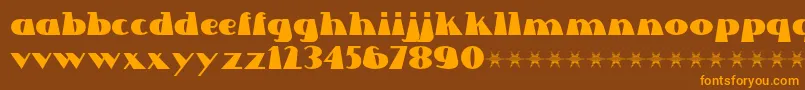 Шрифт Lettre Dans Le Decor – оранжевые шрифты на коричневом фоне