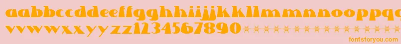 Шрифт Lettre Dans Le Decor – оранжевые шрифты на розовом фоне