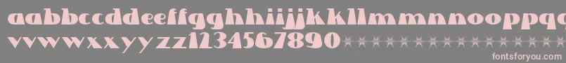 フォントLettre Dans Le Decor – 灰色の背景にピンクのフォント