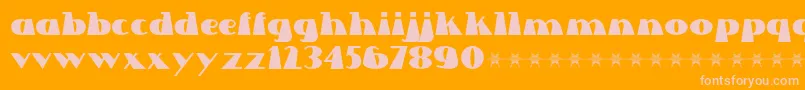 Шрифт Lettre Dans Le Decor – розовые шрифты на оранжевом фоне
