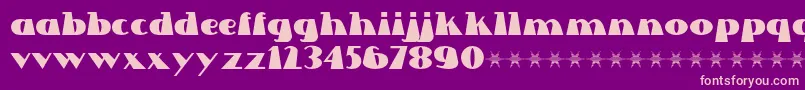Шрифт Lettre Dans Le Decor – розовые шрифты на фиолетовом фоне