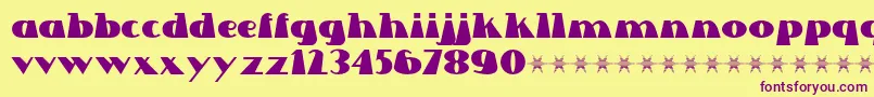 Lettre Dans Le Decor-fontti – violetit fontit keltaisella taustalla