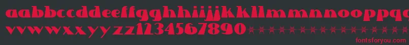 Шрифт Lettre Dans Le Decor – красные шрифты на чёрном фоне