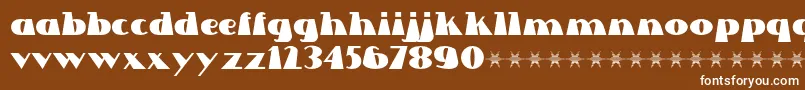 Шрифт Lettre Dans Le Decor – белые шрифты на коричневом фоне