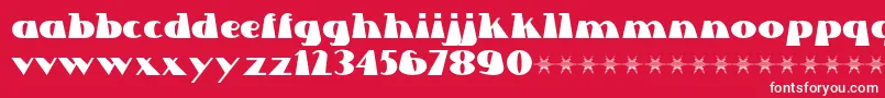Lettre Dans Le Decor-fontti – valkoiset fontit punaisella taustalla