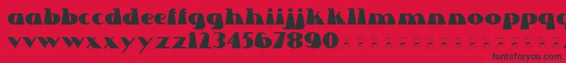 Lettre Dans Le Decor Font – Black Fonts on Red Background